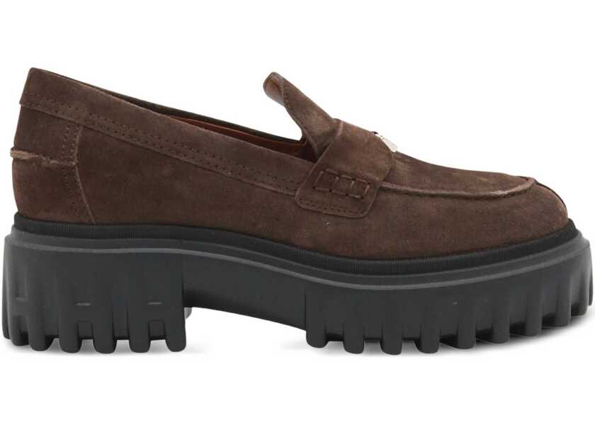 Mocasini Hogan Loafers in suede Brown Femei (BM 19034596) 1