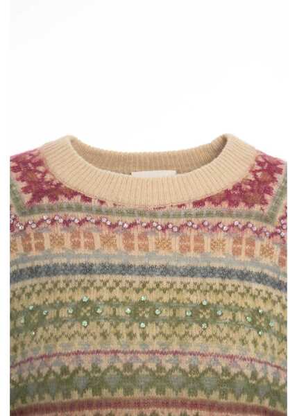 Pulovere Semicouture Knit sweater with embroidery Multicolor Femei (BM 19034602) 4