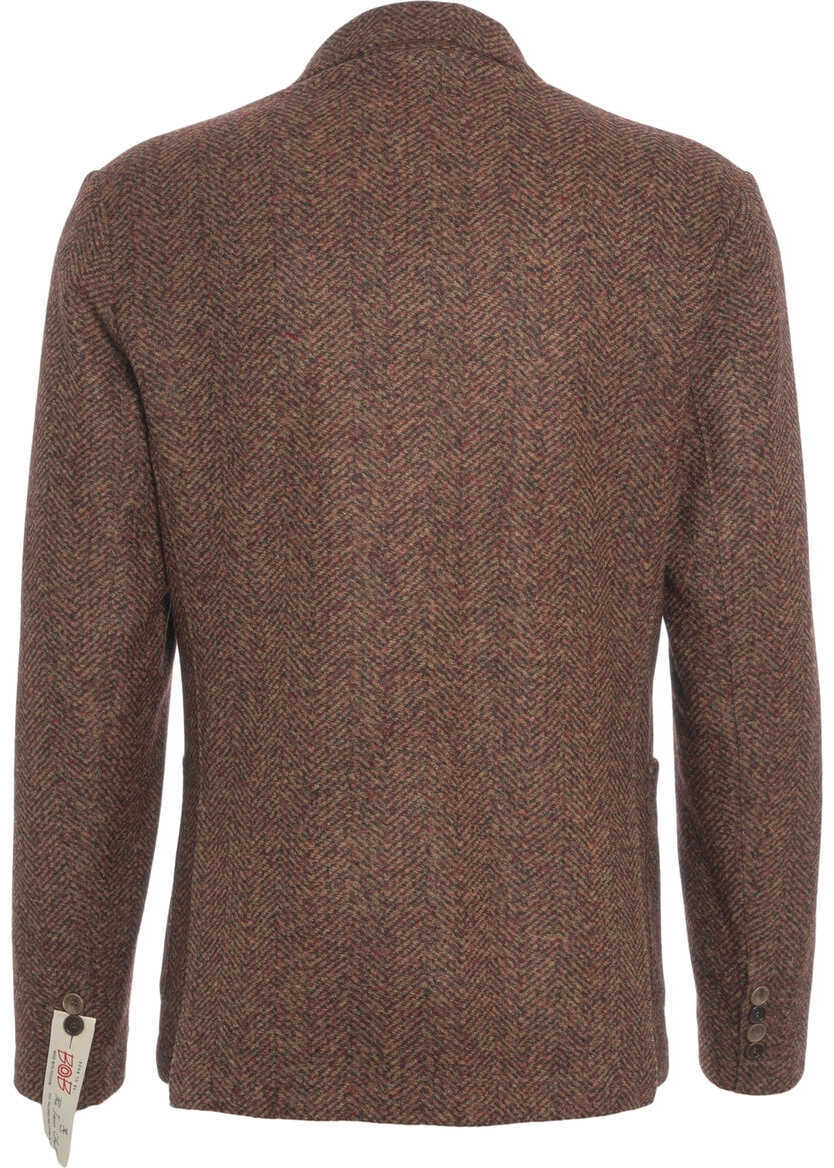 Sacouri BOB Blazer with herringbone pattern Brown Barbati (BM 19034629) 3