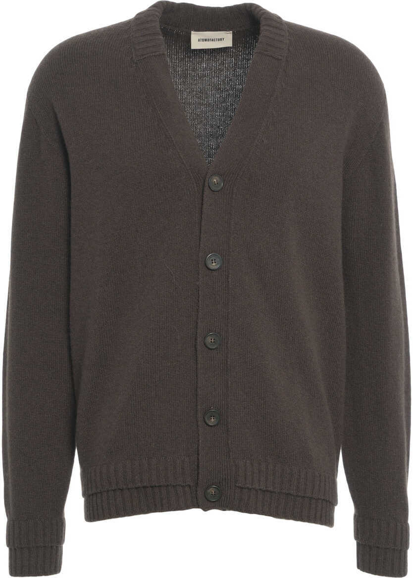 Cardigane Atomofactory Wool cardigan Brown Barbati (BM 19034641) 2