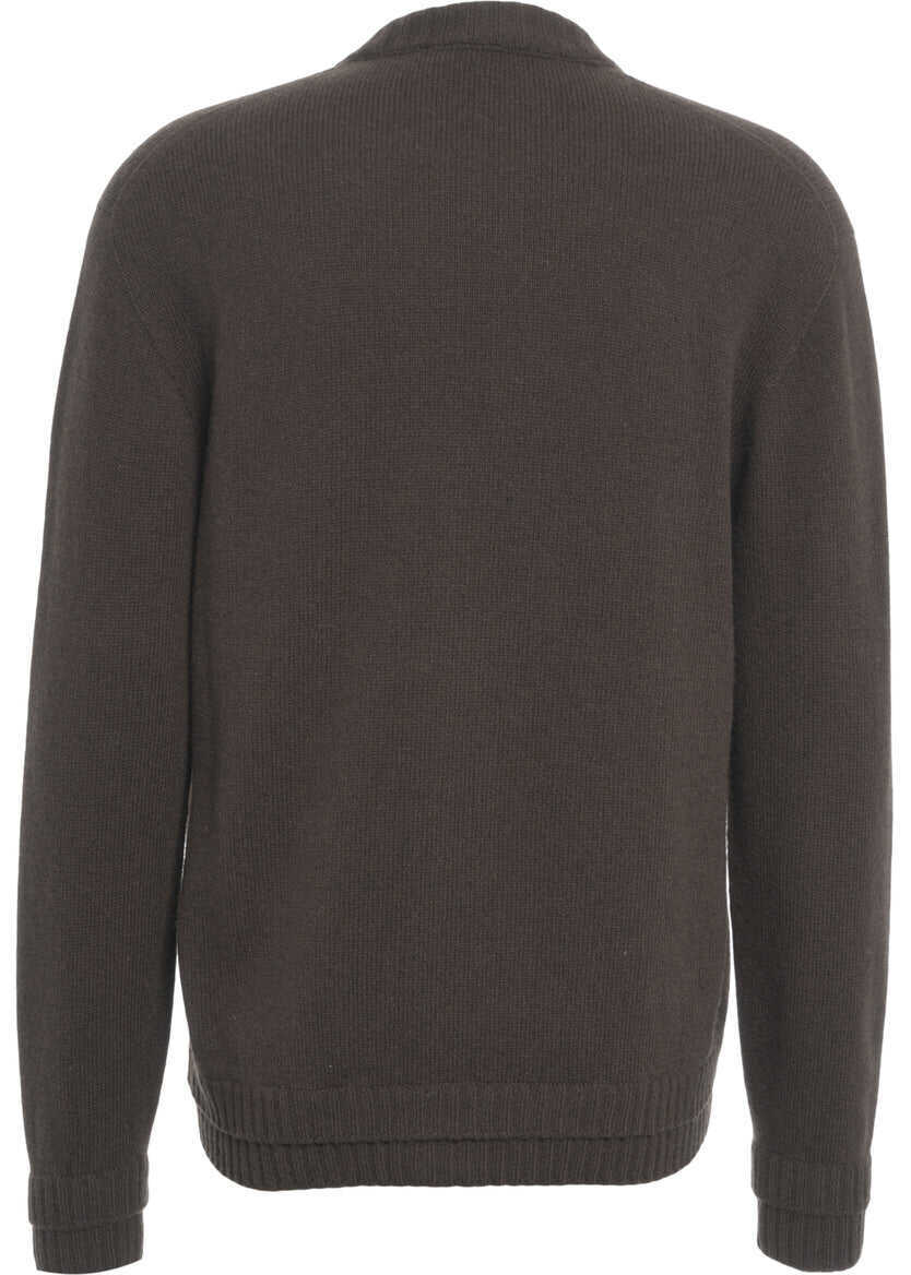 Cardigane Atomofactory Wool cardigan Brown Barbati (BM 19034641) 4