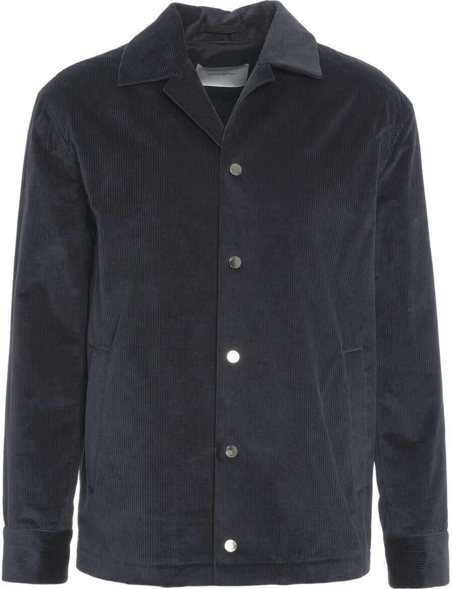 Jachete Paolo Pecora Cordouroy jacket Blue Barbati (BM 19034644) 2