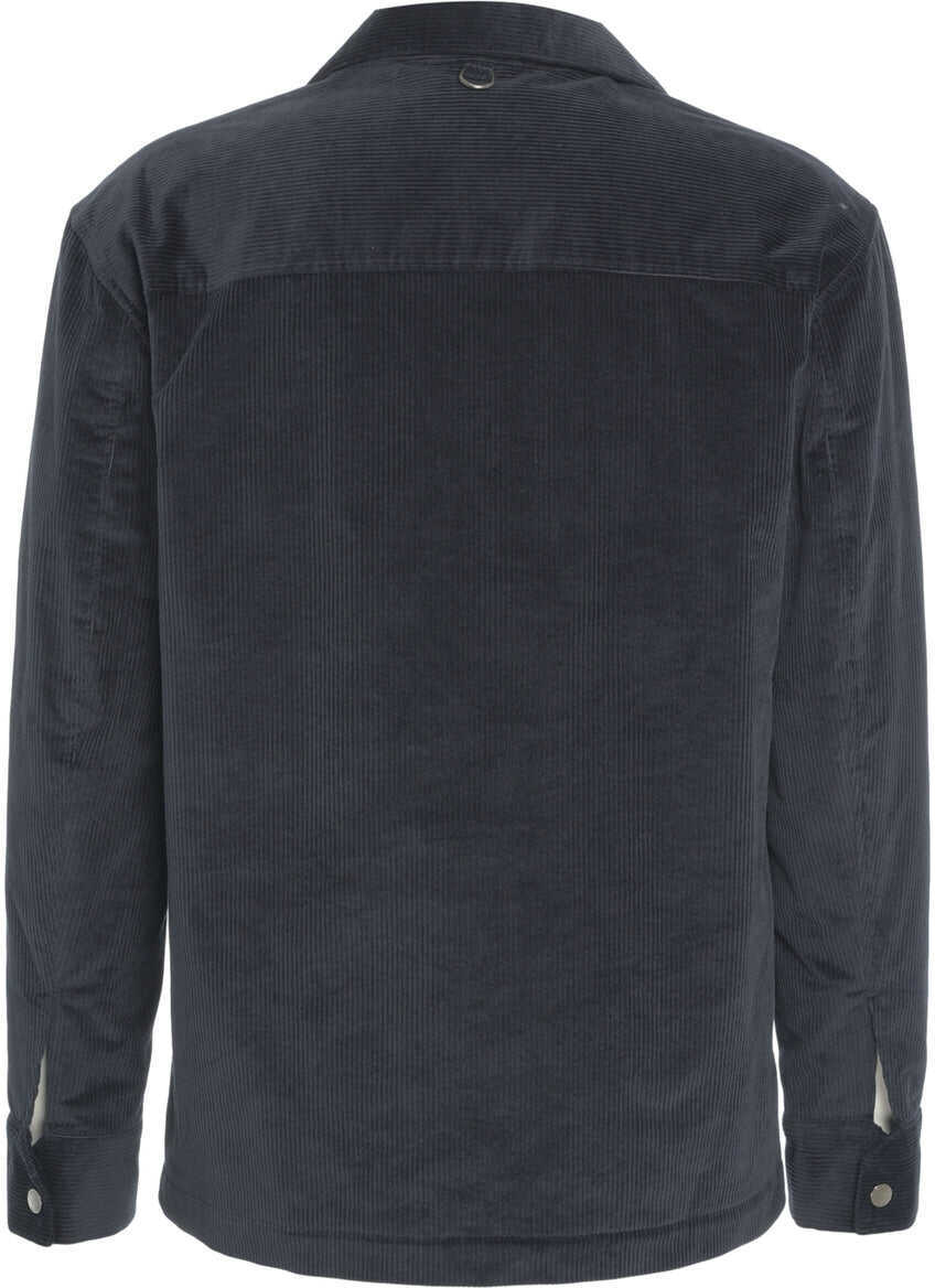 Jachete Paolo Pecora Cordouroy jacket Blue Barbati (BM 19034644) 3