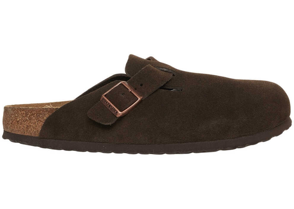 Sandale Birkenstock Suede clogs Boston Brown Barbati (BM 19034653) 2