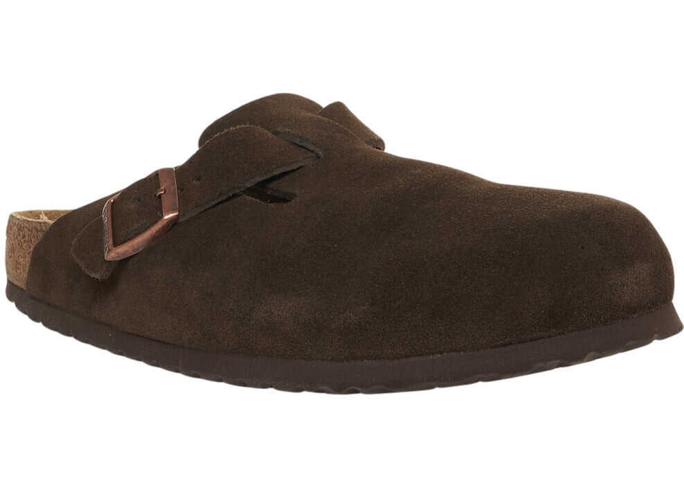 Sandale Birkenstock Suede clogs Boston Brown Barbati (BM 19034653) 4
