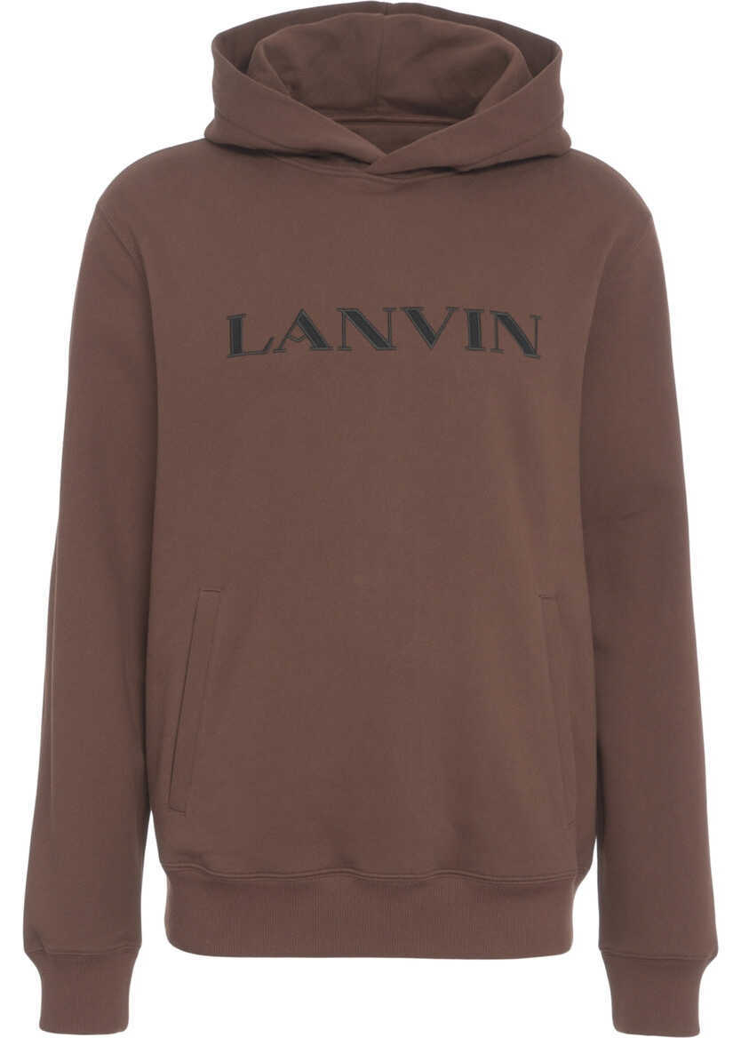 Bluze de trening Lanvin Hoodie with logo print Brown Barbati (BM 19034656) 2