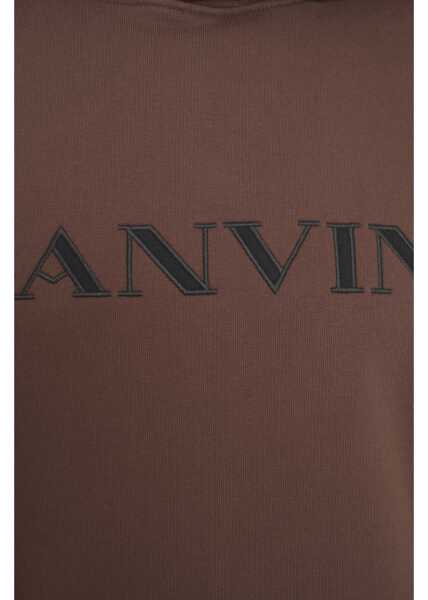 Bluze de trening Lanvin Hoodie with logo print Brown Barbati (BM 19034656) 5