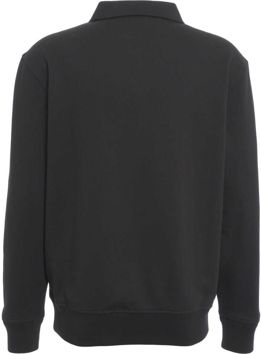 Tricouri Polo C.P. Company Sweatshirt with polo collar Black Barbati (BM 19034665) 4