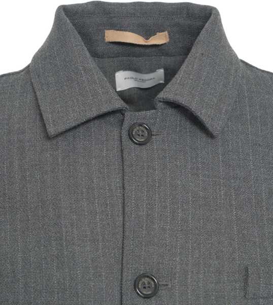 Jachete Paolo Pecora Overshirt with pinstripes Grey Barbati (BM 19034668) 5