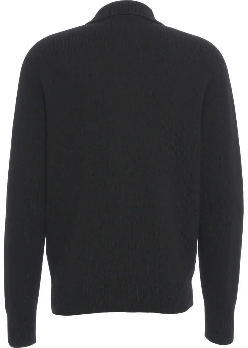 Cardigane AMARANTO Cardigan with polo collar Black Barbati (BM 19034689) 3