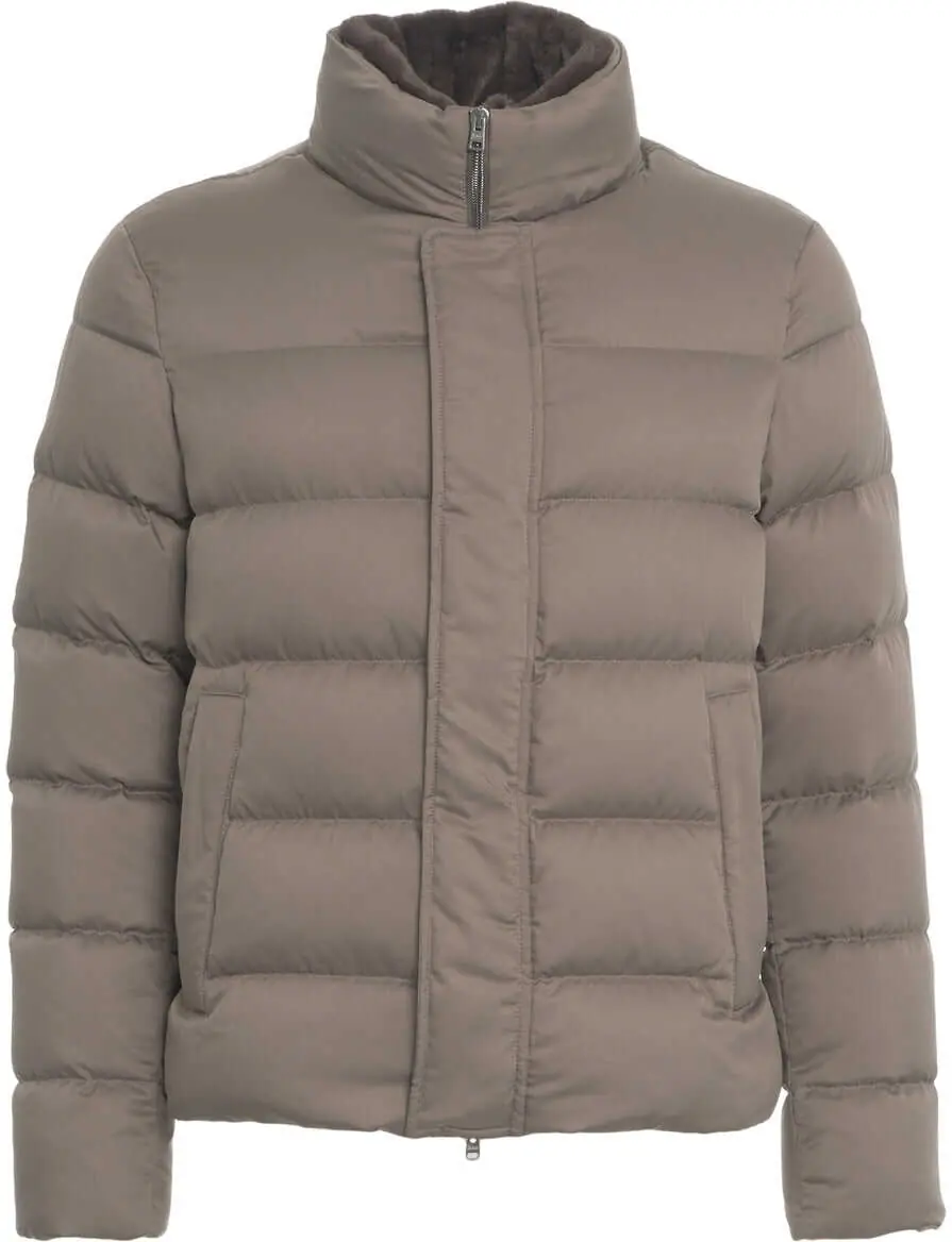 Geci de iarna Herno Down jacket with faux fur collar Grey Barbati (BM 19034728) 2