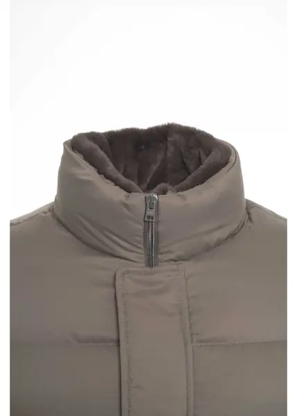 Geci de iarna Herno Down jacket with faux fur collar Grey Barbati (BM 19034728) 4