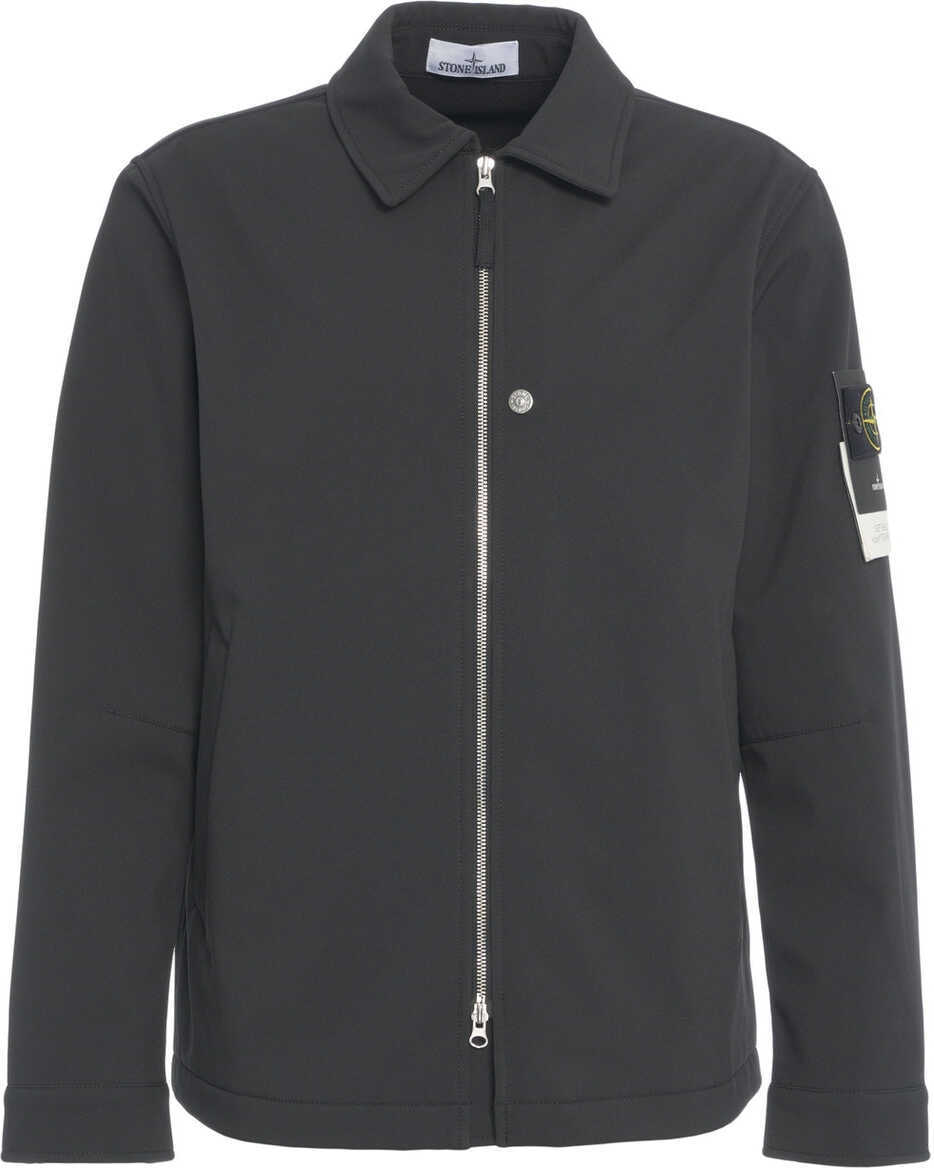 Jachete Stone Island Overshirt with removable logo Black Barbati (BM 19034752) 2