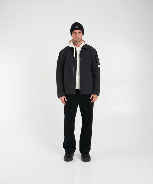 Jachete Stone Island Overshirt with removable logo Black Barbati (BM 19034752) 3