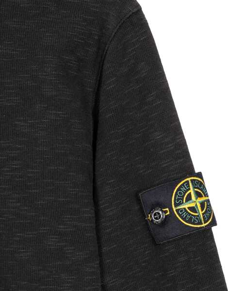 Tricouri Polo Stone Island Knit polo shirt with logo Black Barbati (BM 19034767) 5