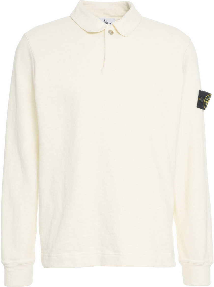 Tricouri Polo Stone Island Knit polo shirt with logo White Barbati (BM 19034767) 2