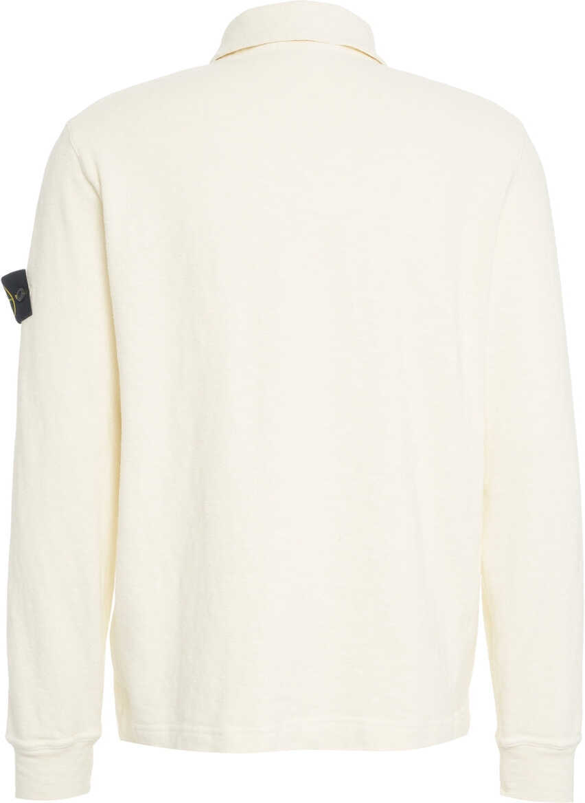 Tricouri Polo Stone Island Knit polo shirt with logo White Barbati (BM 19034767) 5