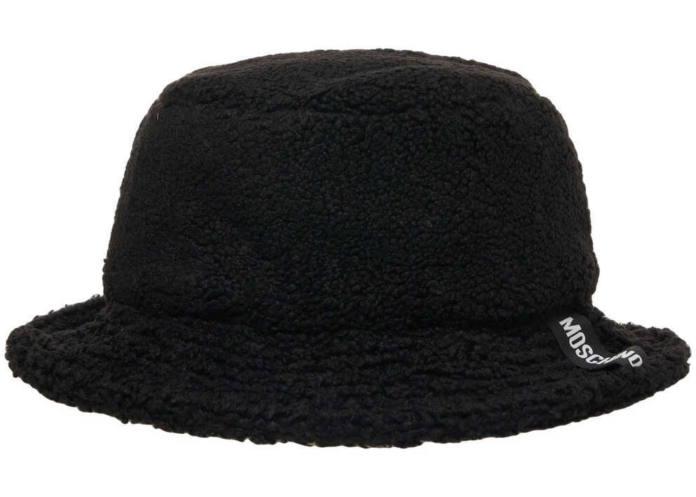 Palarii Moschino Faux fur bucket hat Black Femei (BM 19034773) 2