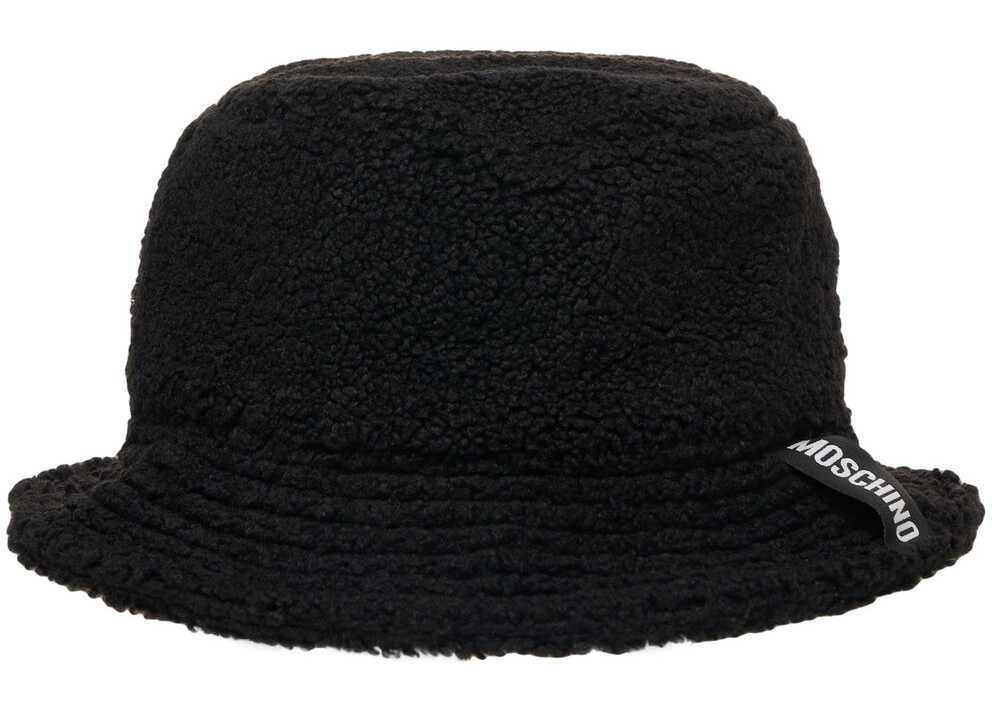 Palarii Moschino Faux fur bucket hat Black Femei (BM 19034773) 2