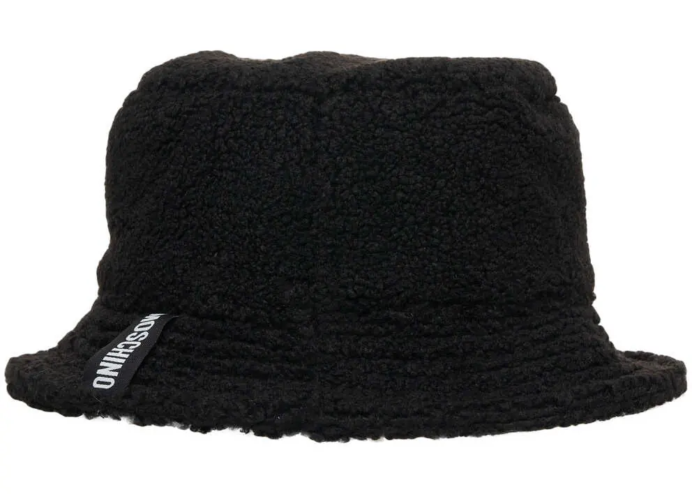 Palarii Moschino Faux fur bucket hat Black Femei (BM 19034773) 3