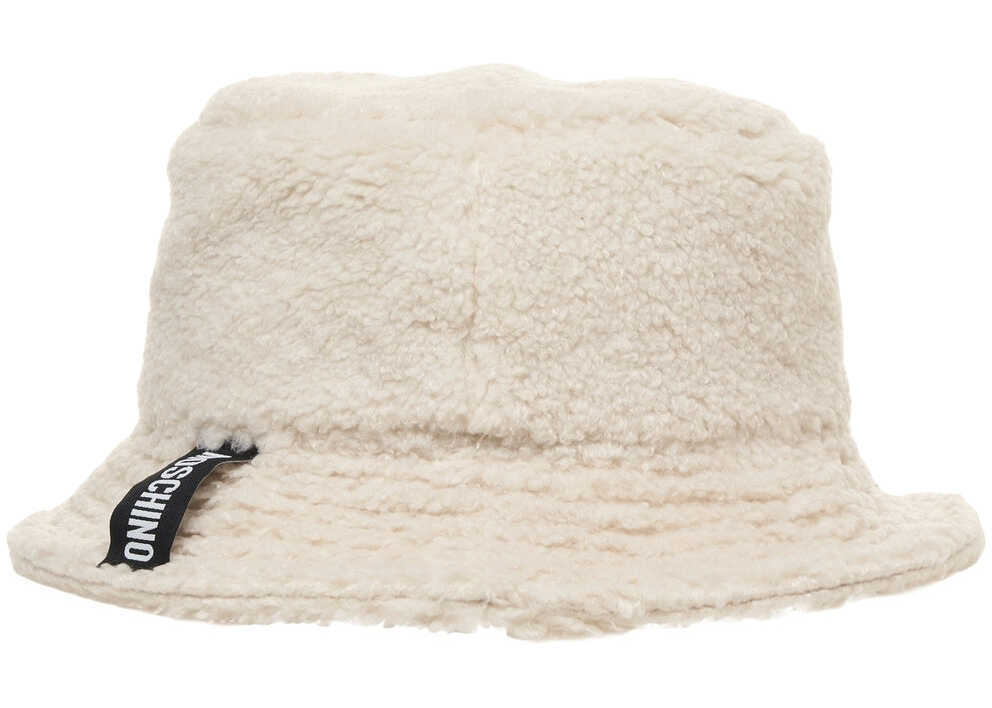 Palarii Moschino Faux fur bucket hat White Femei (BM 19034773) 3