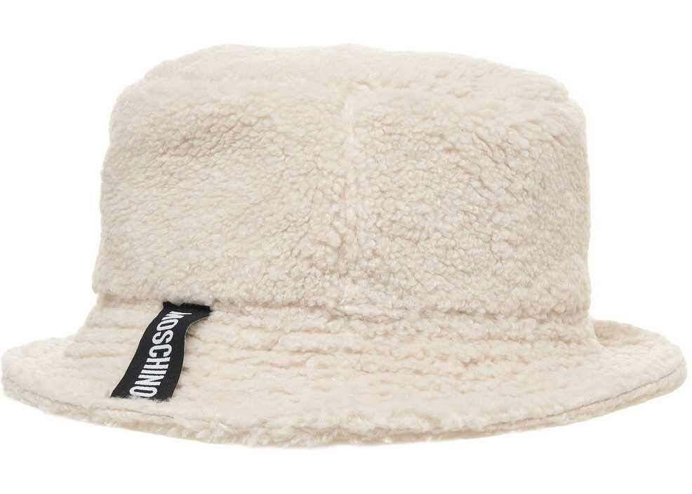 Palarii Moschino Faux fur bucket hat White Femei (BM 19034773) 3