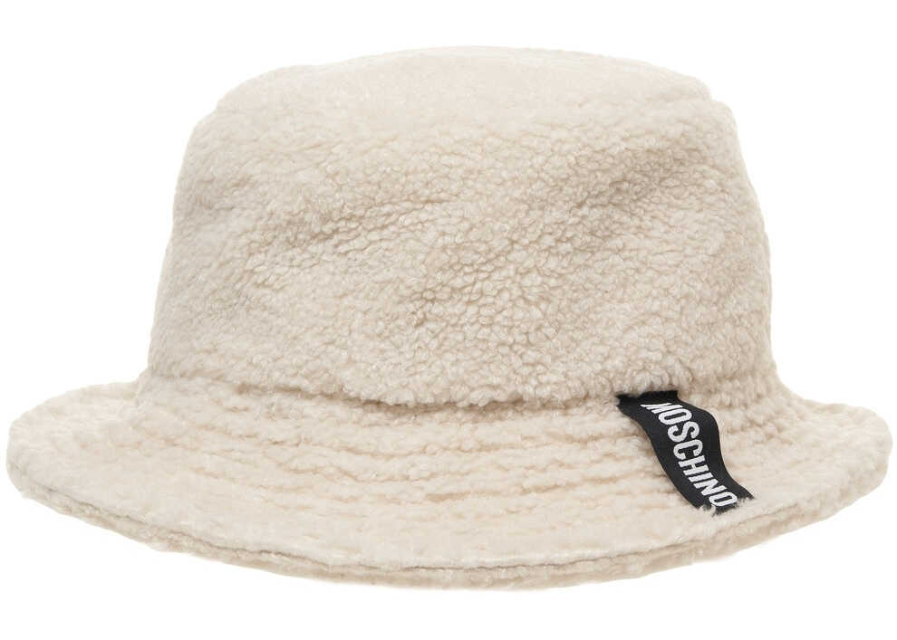 Palarii Moschino Faux fur bucket hat White Femei (BM 19034773) 1