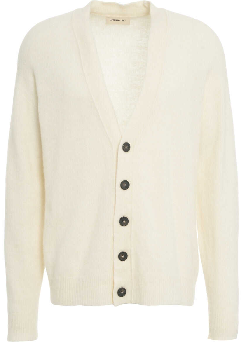 Cardigane Atomofactory Virgin wool cardigan White Barbati (BM 19034785) 1
