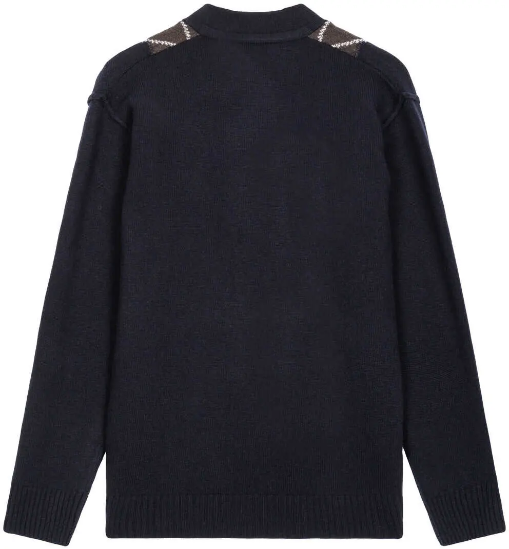 Cardigane Paolo Pecora Cardigan with argyle pattern Blue Barbati (BM 19034791) 3