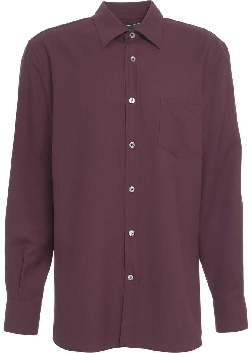 Camasi office AMARANTO Virgin wool shirt Red Barbati (BM 19034794) 2