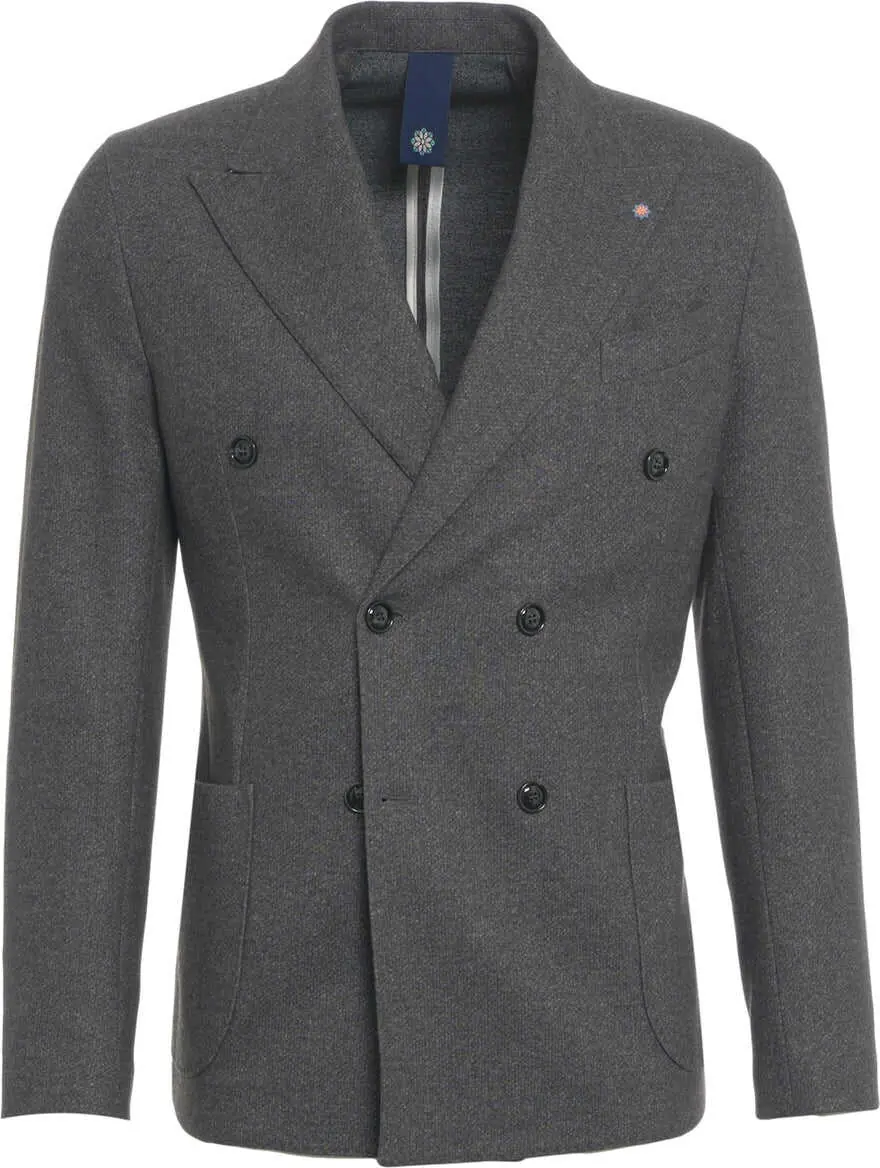 Sacouri Bharnaba Double-breasted blazer Ormoc Grey Barbati (BM 19034800) 2