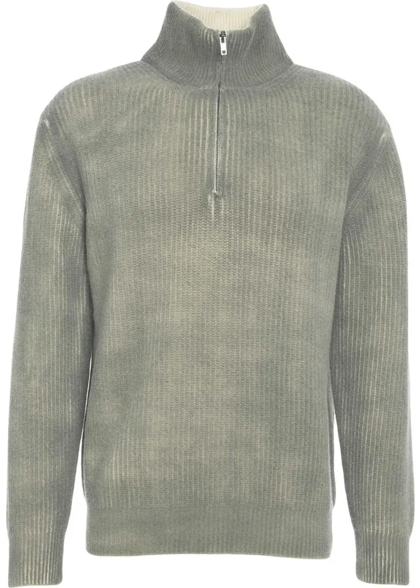 Pulovere Atomofactory Knit sweater with stand-up collar Grey Barbati (BM 19034803) 2