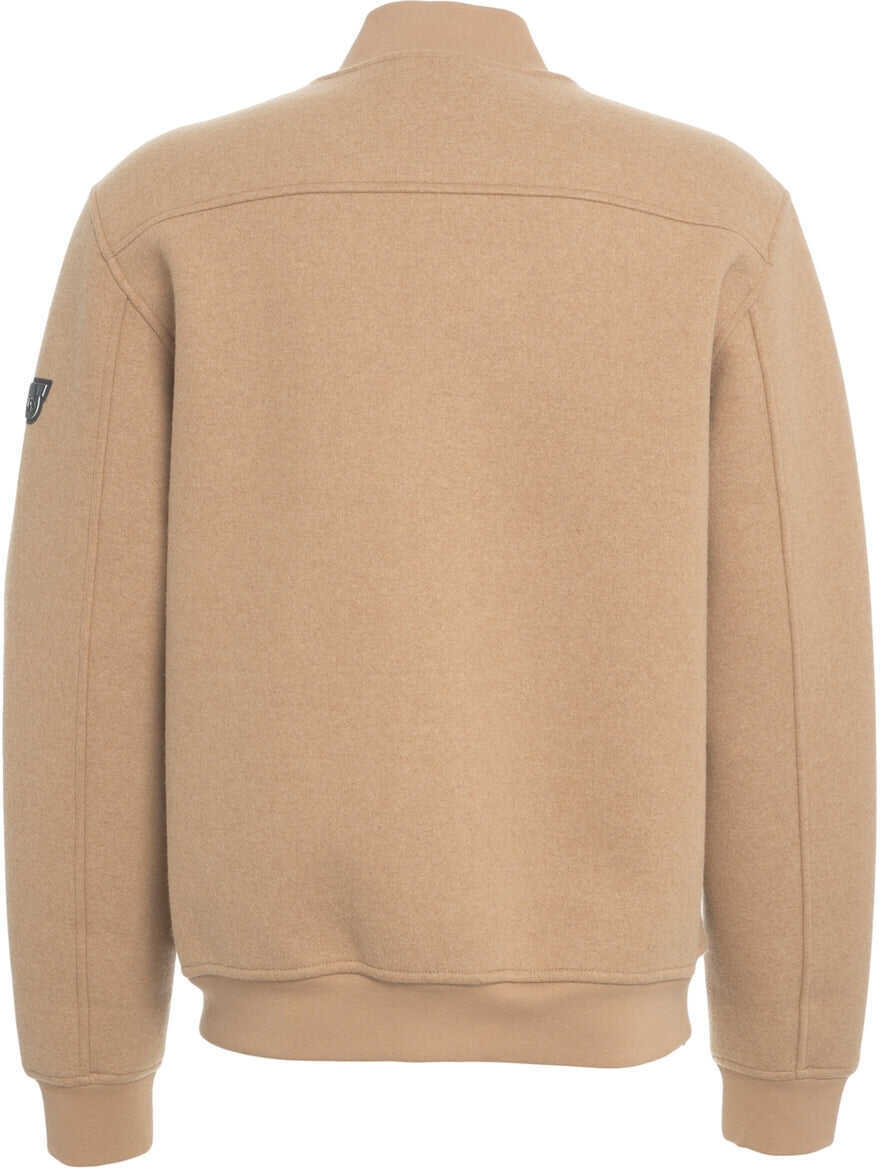 Jachete AlphaTauri Wool blend bomber Obel Beige Barbati (BM 19034812) 3