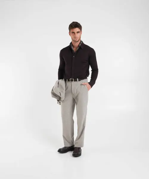 Pulovere casual Paolo Pecora Knitted shirt Brown Barbati (BM 19034815) 3