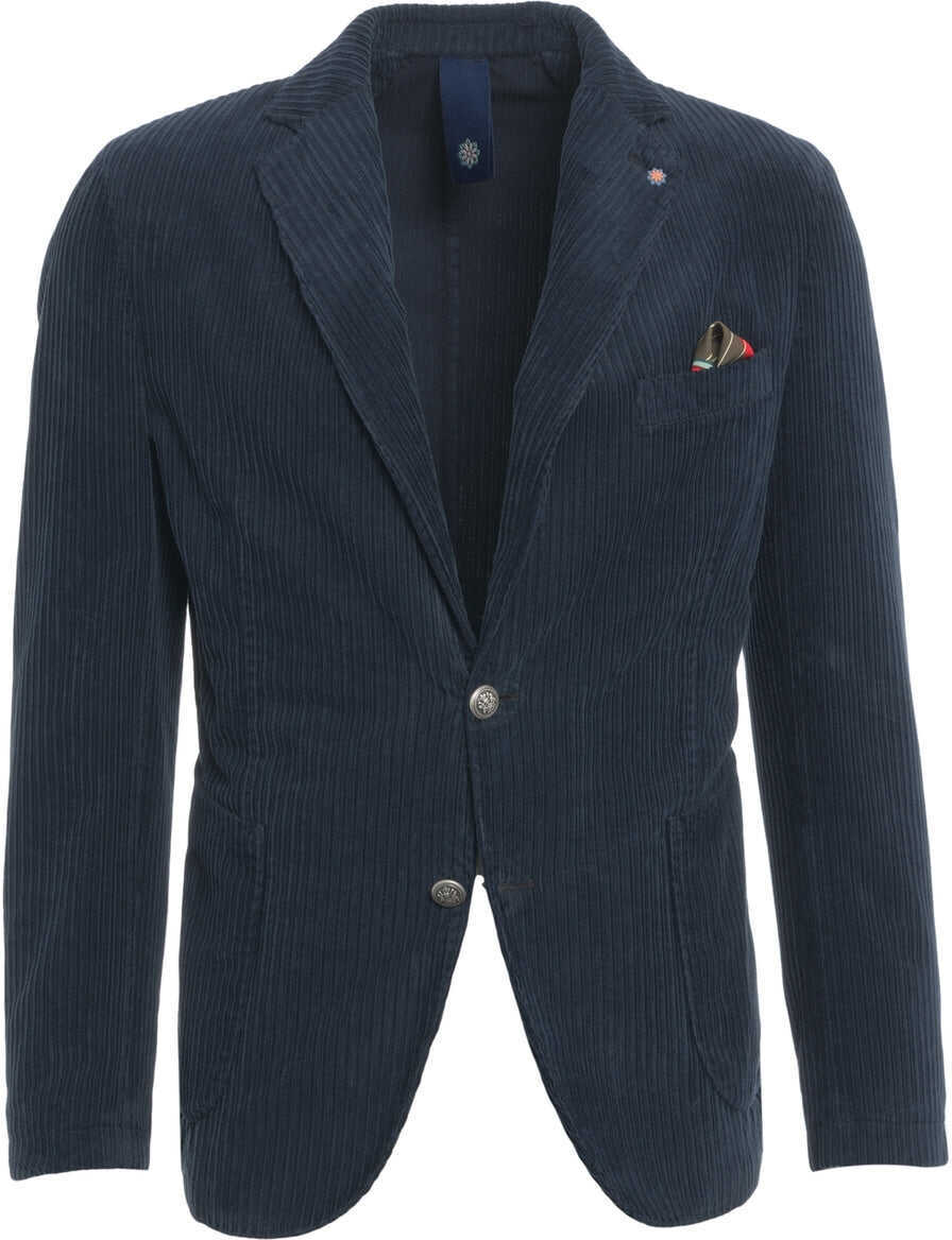 Sacouri Bharnaba Corduroy blazer Kawasaki Blue Barbati (BM 19034830) 2