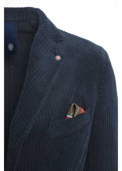 Sacouri Bharnaba Corduroy blazer Kawasaki Blue Barbati (BM 19034830) 4