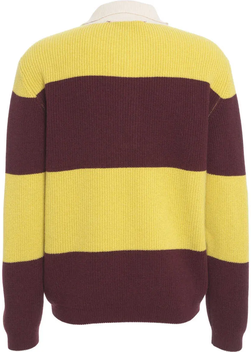 Tricouri Polo AMARANTO Striped sweater with polo collar Multicolor Barbati (BM 19034836) 5