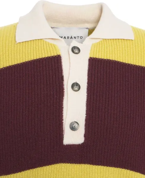Tricouri Polo AMARANTO Striped sweater with polo collar Multicolor Barbati (BM 19034836) 6