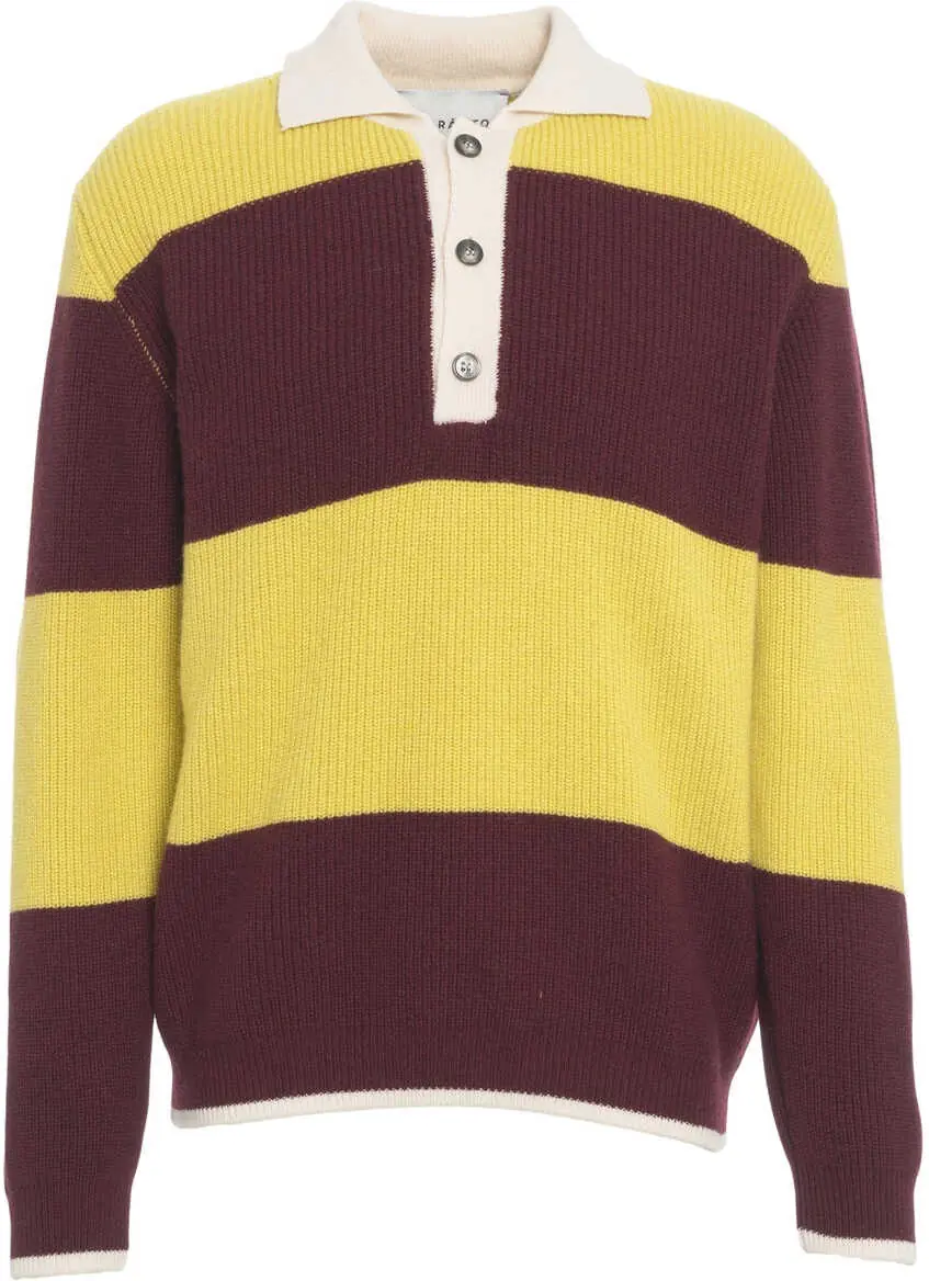 Tricouri Polo AMARANTO Striped sweater with polo collar Multicolor Barbati (BM 19034836) 1