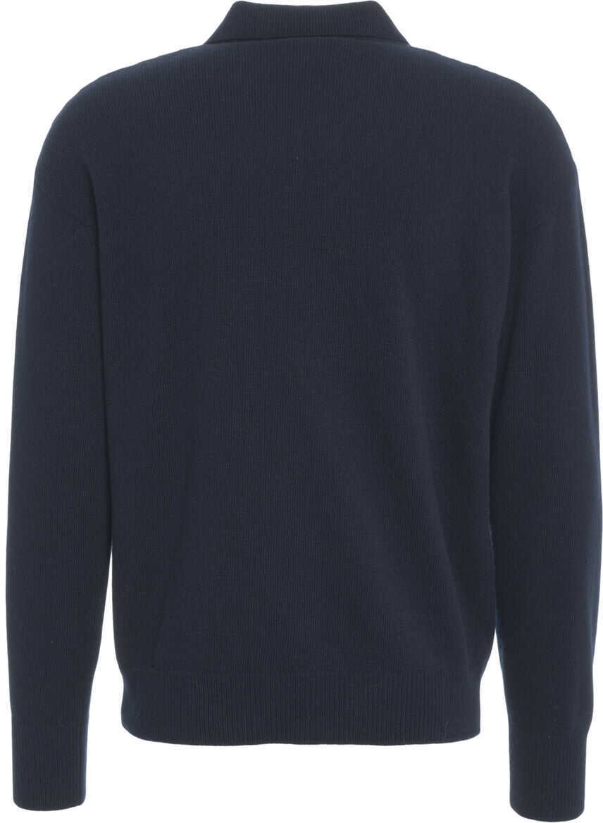 Pulovere Roberto Collina Merino wool and cashmere sweater Blue Barbati (BM 19034845) 3