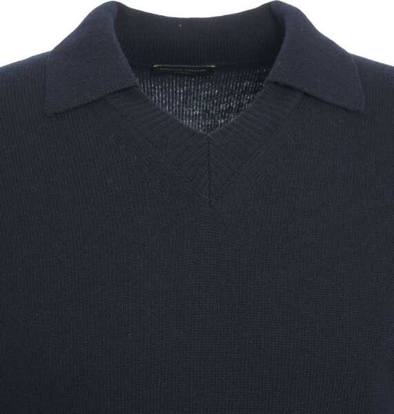 Pulovere Roberto Collina Merino wool and cashmere sweater Blue Barbati (BM 19034845) 4