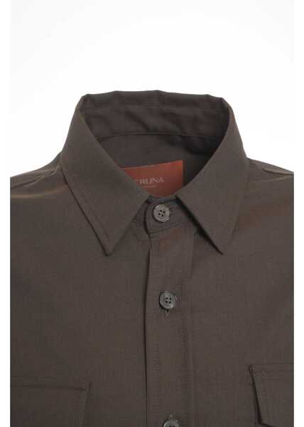 Camasi office Cruna Wool blend shirt Osaka Brown Barbati (BM 19034869) 4