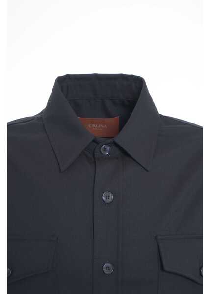 Camasi office Cruna Wool blend shirt Osaka Blue Barbati (BM 19034869) 4
