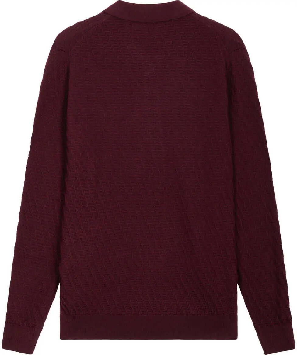 Tricouri Polo Paolo Pecora Knit sweater with polo collar Red Barbati (BM 19034872) 3