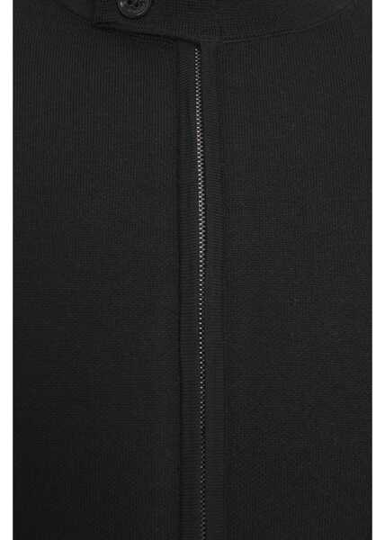 Pulovere casual Paolo Pecora Knitted jacket with stand-up collar Black Barbati (BM 19034875) 5