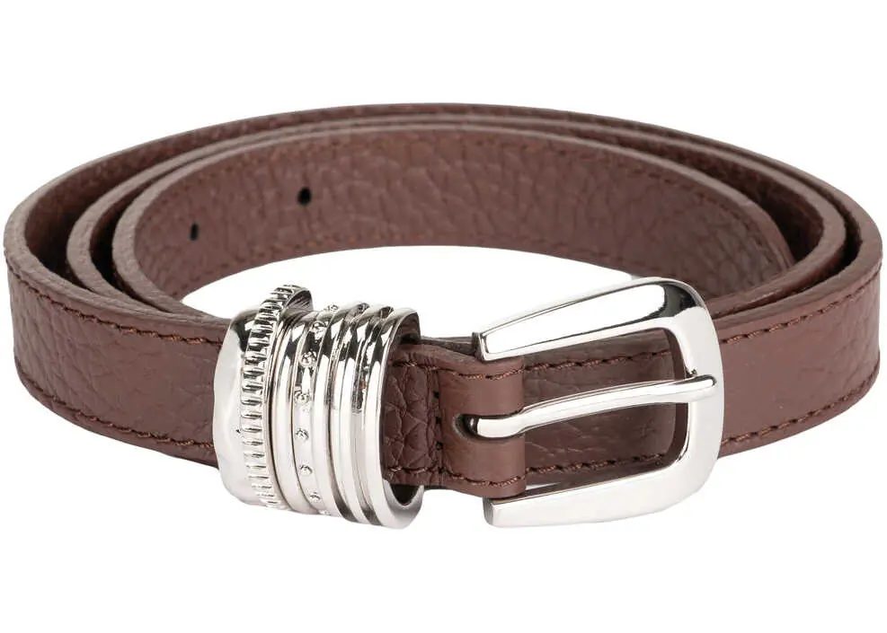 Curele Orciani Grained leather belt Brown Femei (BM 19034893) 2