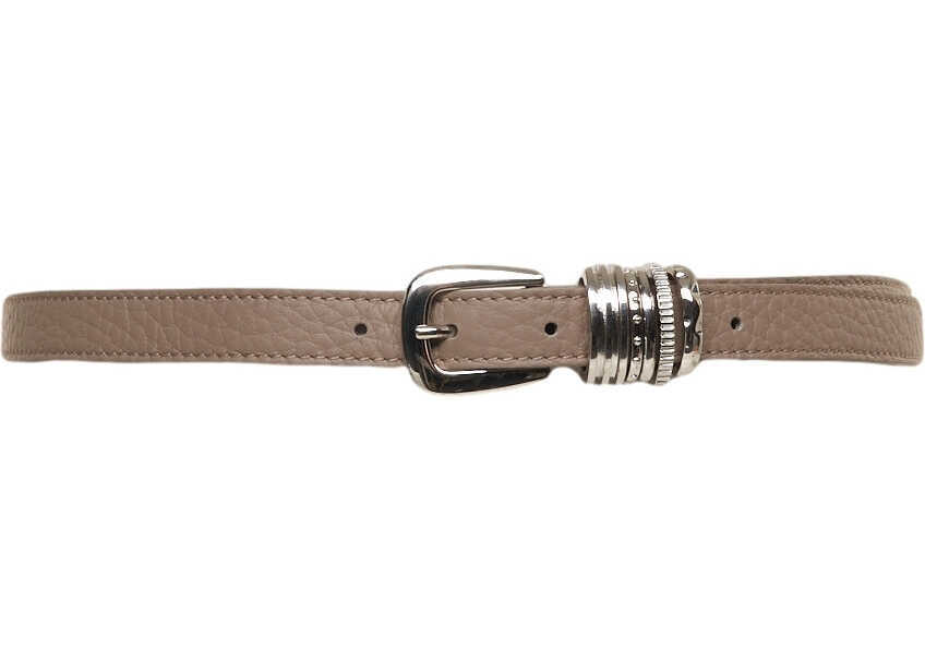 Curele Orciani Grained leather belt Taupe Femei (BM 19034893) 2