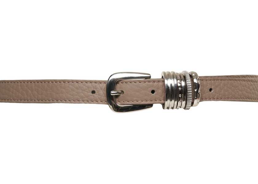 Curele Orciani Grained leather belt Taupe Femei (BM 19034893) 3