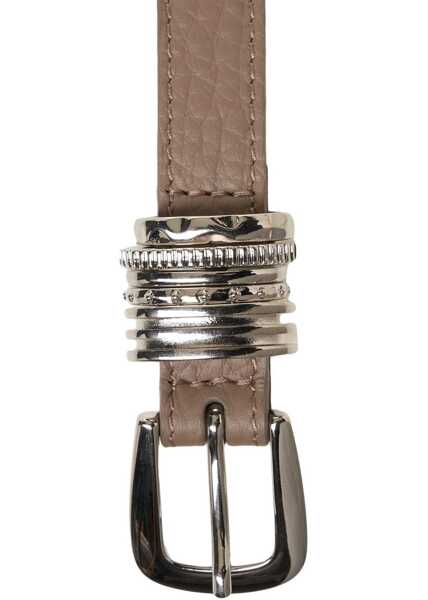 Curele Orciani Grained leather belt Taupe Femei (BM 19034893) 4