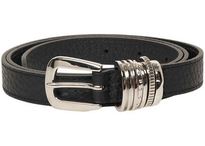 Curele Orciani Grained leather belt Black Femei (BM 19034893) 2